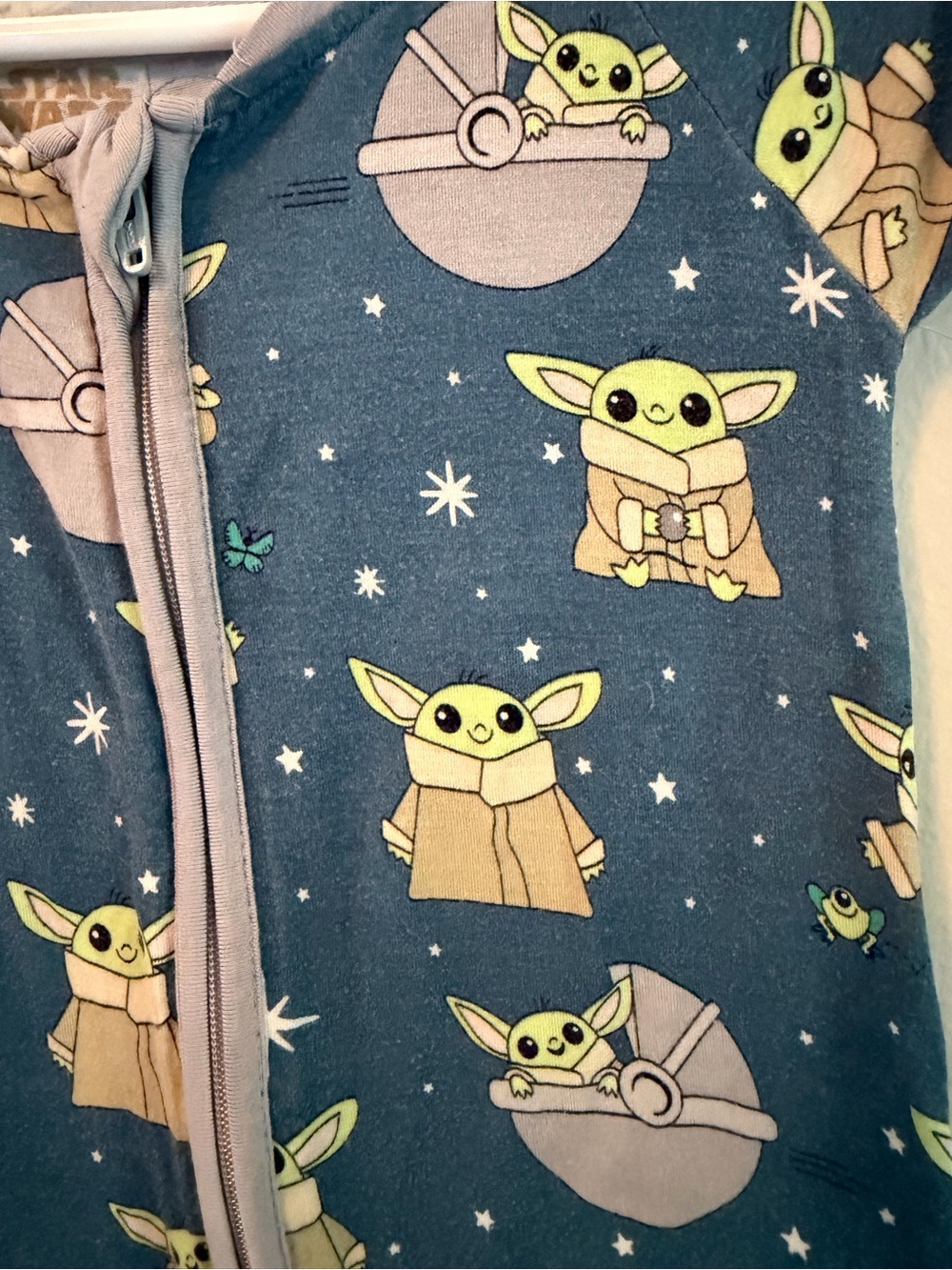 Little Sleepies Star Wars Baby Yoda Romper - Picture 2 of 3